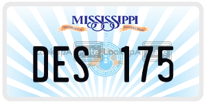 DES175  license plate in MS