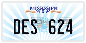 DES624  license plate in MS