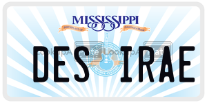 DESIRAE  license plate in MS