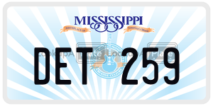 DET259  license plate in MS