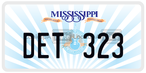 DET323  license plate in MS
