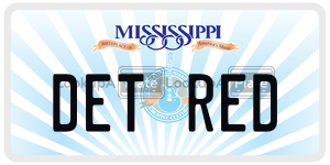 DETRED  license plate in MS