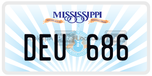 DEU686  license plate in MS