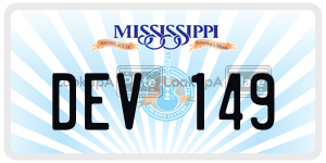 DEV149  license plate in MS