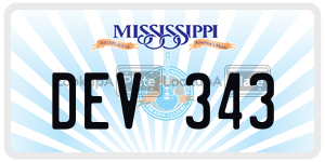 DEV343  license plate in MS