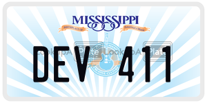 DEV411  license plate in MS