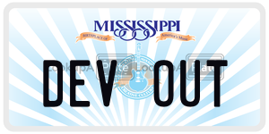 DEVOUT  license plate in MS