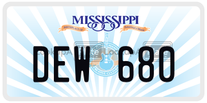 DEW680  license plate in MS