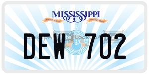 DEW702  license plate in MS