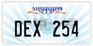 DEX254  license plate in MS