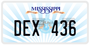 DEX436  license plate in MS