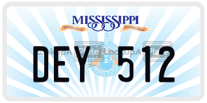 DEY512  license plate in MS