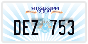 DEZ753  license plate in MS
