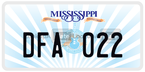 DFA022  license plate in MS