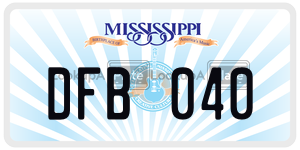 DFB040  license plate in MS