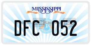 DFC052  license plate in MS