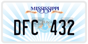 DFC432  license plate in MS