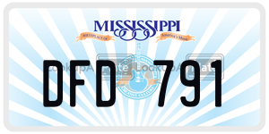 DFD791  license plate in MS