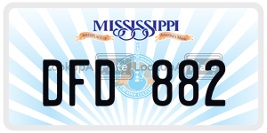 DFD882  license plate in MS