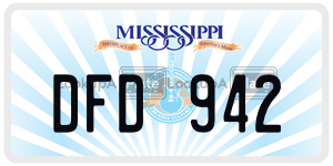 DFD942  license plate in MS