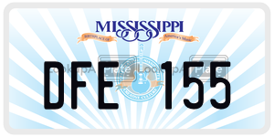 DFE155  license plate in MS