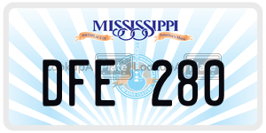 DFE280  license plate in MS