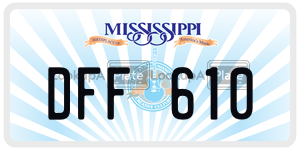 DFF610  license plate in MS