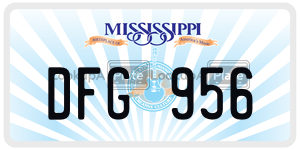 DFG956  license plate in MS