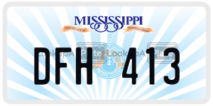 DFH413  license plate in MS