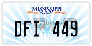 DFI449  license plate in MS