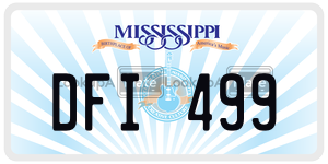 DFI499  license plate in MS