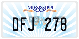 DFJ278  license plate in MS