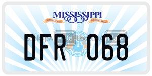 DFR068  license plate in MS