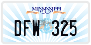 DFW325  license plate in MS