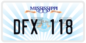 DFX118  license plate in MS