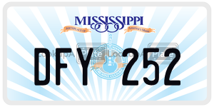 DFY252  license plate in MS