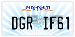DGRIF61  license plate in MS