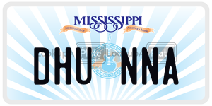 DHUNNA  license plate in MS