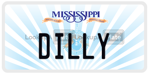 DILLY  license plate in MS
