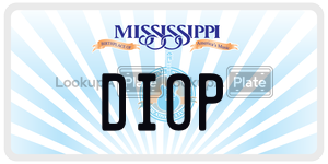 DIOP  license plate in MS