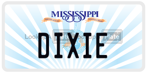 DIXIE  license plate in MS