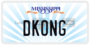 DKONG  license plate in MS