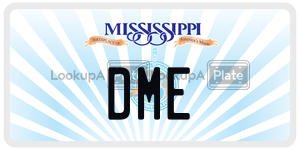 DME  license plate in MS