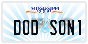 DODSON1  license plate in MS