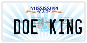 DOEKING  license plate in MS