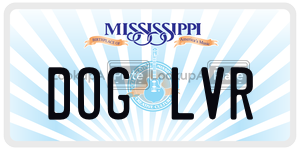 DOGLVR  license plate in MS