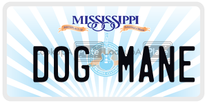 DOGMANE  license plate in MS
