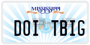 DOITBIG  license plate in MS