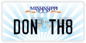 DONTH8  license plate in MS