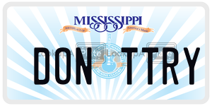 DONTTRY  license plate in MS